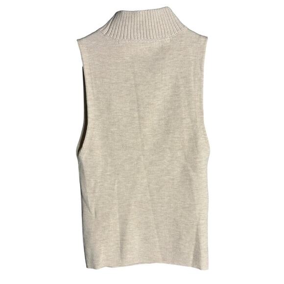 Alice and Olivia Darcey Single Layer Turtleneck Top Almond Heather Size L - Picture 6 of 8
